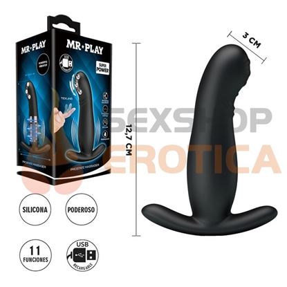 Estimulador vaginal con 7 modos de vibracion y 4 modos de ondulacion con carga USB